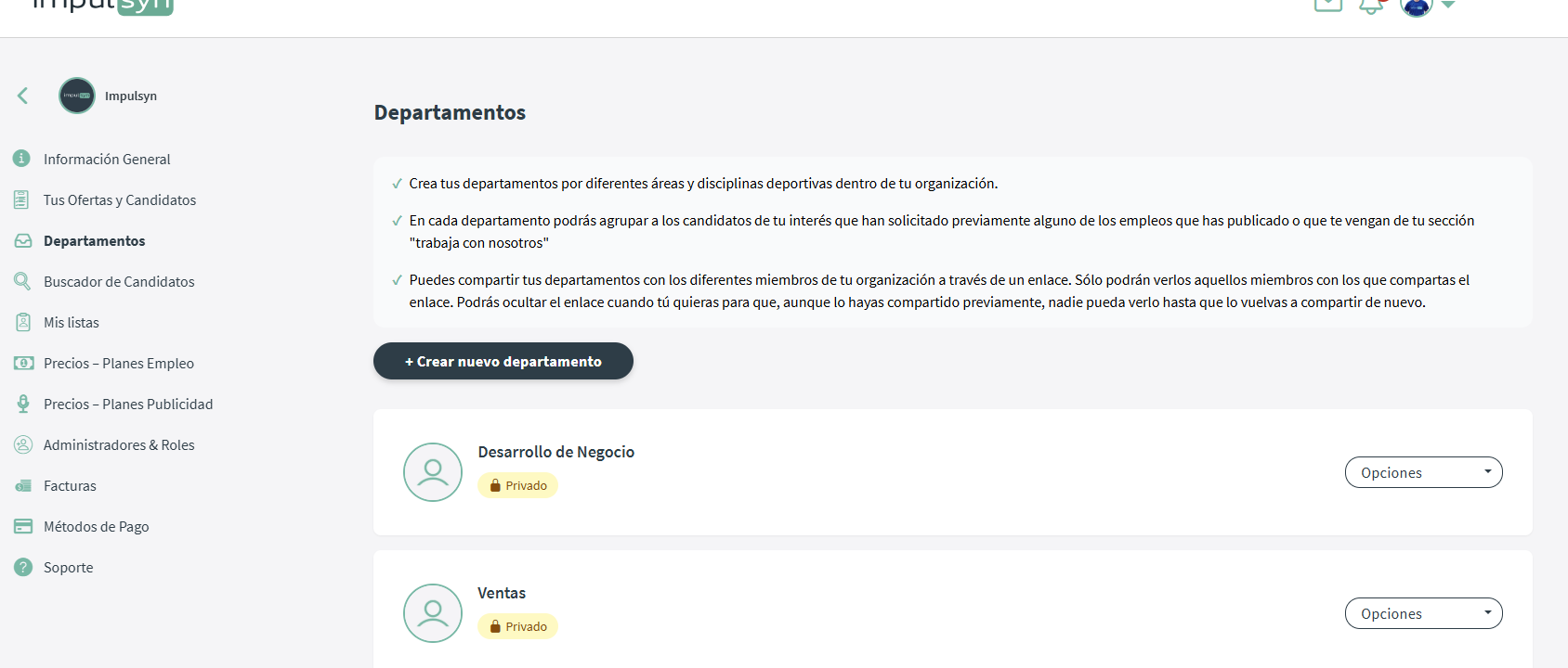 Departamentos